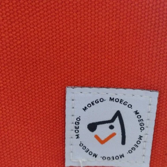 MOEGO Mini Canvas Tote / Lunch Tote – Cream & Red | New Without Tags - Picture 4 of 4